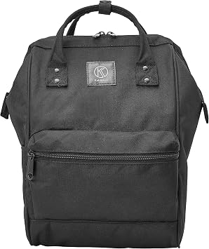 Kah&Kee Polyester Travel Backpack Functional Anti-theft School Laptop for Women Men Black, Small