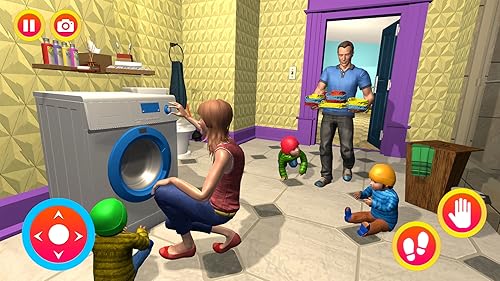 Jogo Virtual Nova Mãe do bebê Triplets Cuidados