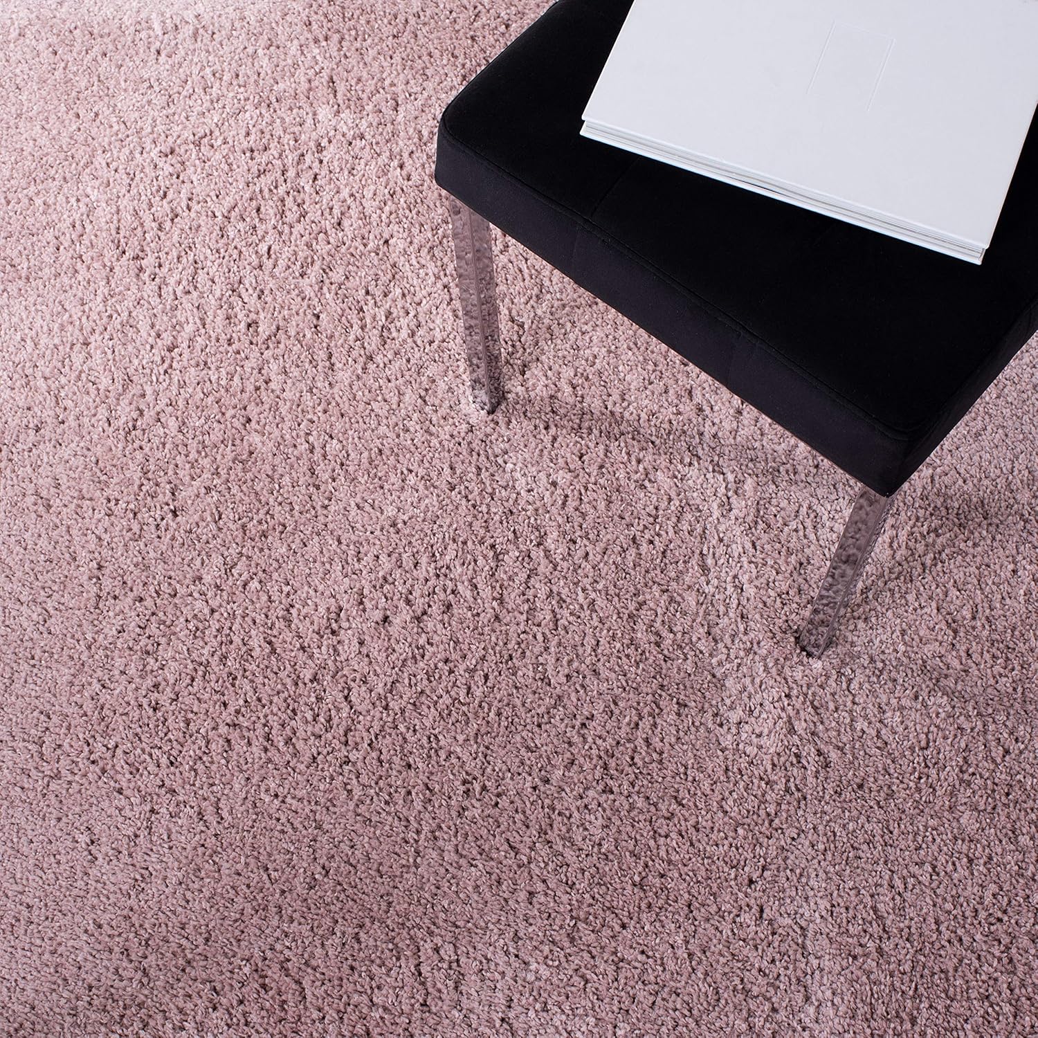 Pink 5'3" x 7'7" Synthetic Shag Area Rug