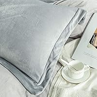 Vista 4 de NTBAY - Juego de funda de duvet de terciopelo, juego de funda de duvet de franela con cierre de cremallera