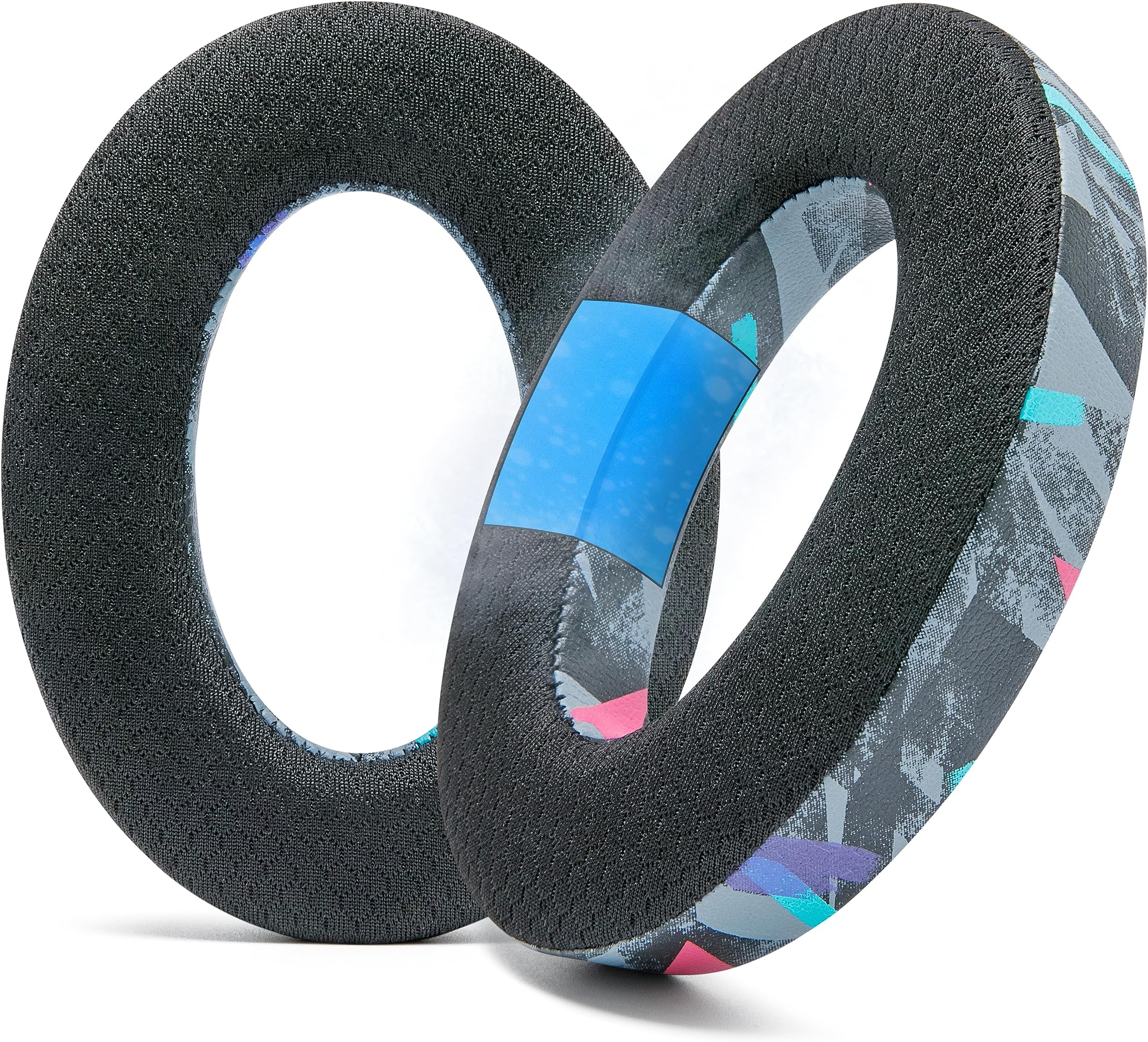 WC Freeze PC38X - Cooling Gel Earpads For Sennheiser PC38X / PC37X / HD599 / HD598/ GAME ONE & More, Made by Wicked Cushions - Elevate Comfort, Durability, & Sound | 90's Black
