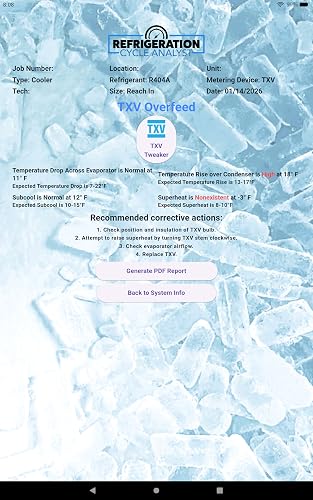 Refrigeration CycleAnalyst – vue 4