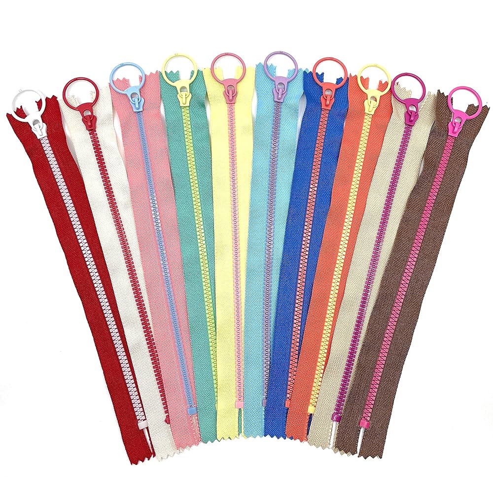Amazon | AK Style カラフル バイカラー リング ファスナー 10本