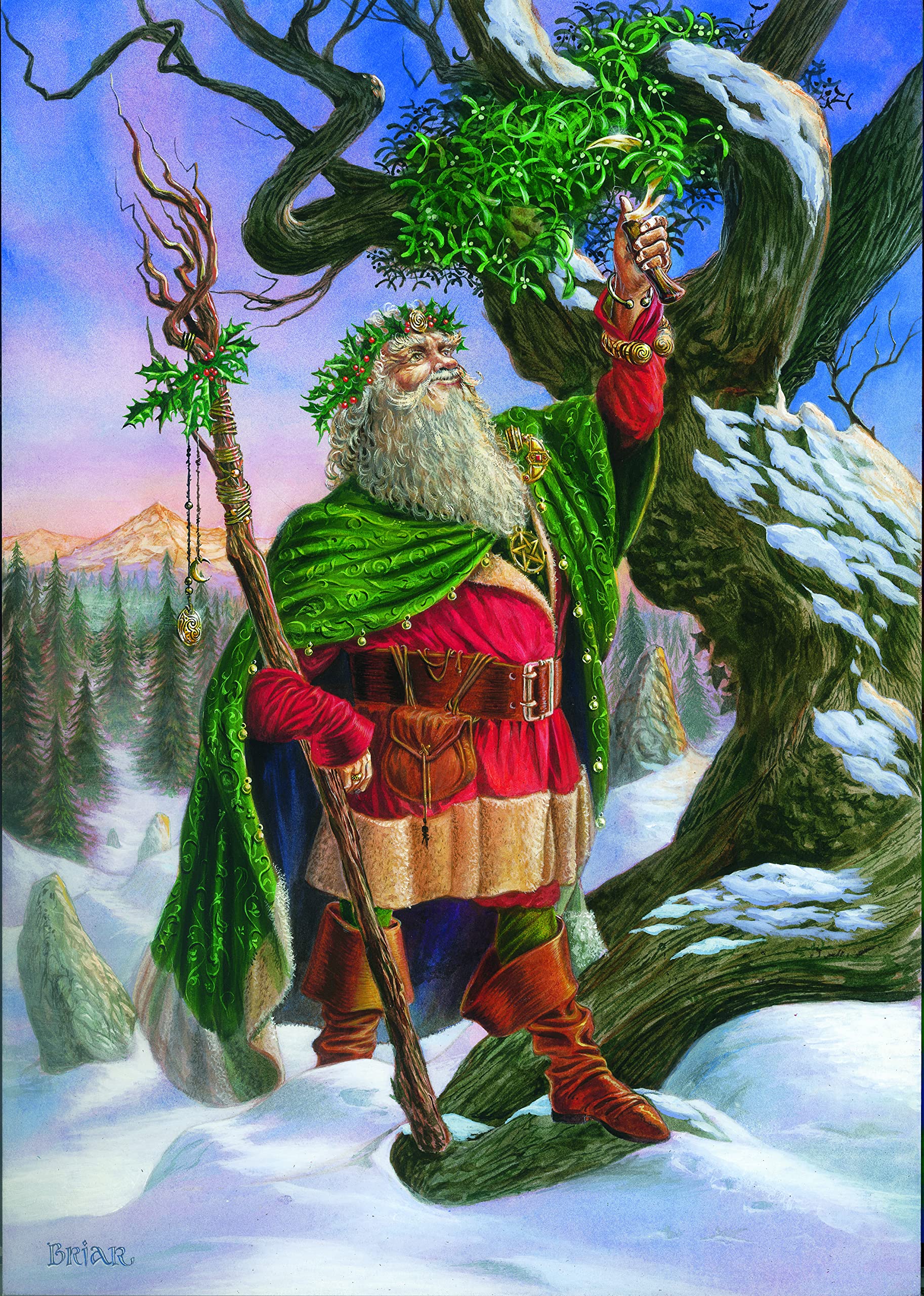 Briar Fantasy Card Greeting Cards Queen Of The Aurora Bears BY24 Yuletide Wish