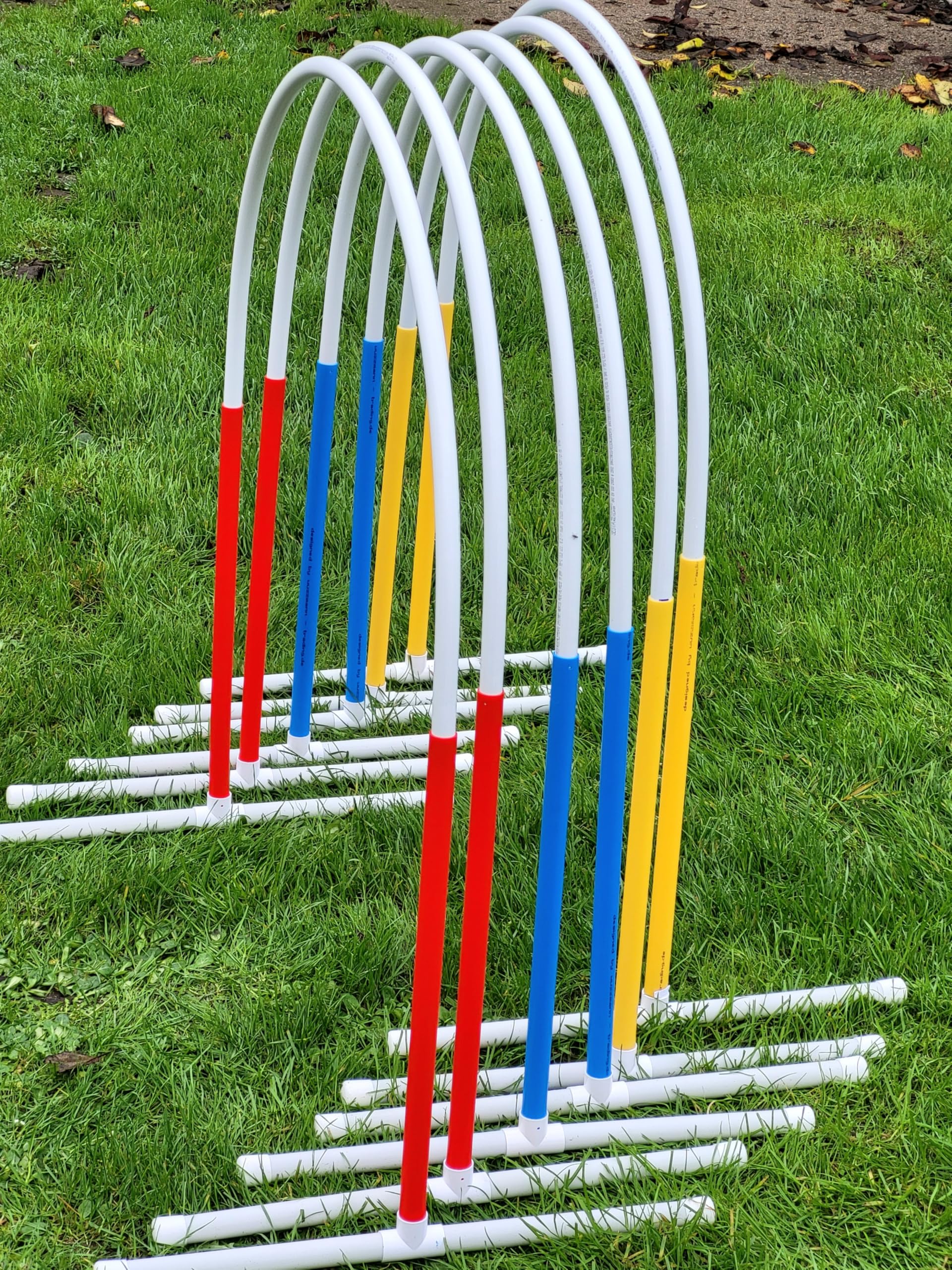 Generisch 6 arcs Hoopers avec support (rouge, jaune, bleu), Fun-Hoopers