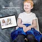 Harkla Lap Pad pondéré pour les enfants (bleu profond) ► Lappad sensoriel, pression profonde, relaxation et focus, idéal pour l'école, la maison, le voyage