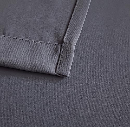 Miniatura 10 de DecoSource - 2 paneles de cortinas opacas con ojales de pared a pared 132 pulgadas de largo con alzapaños tamaño total de 216 pulgadas de ancho 108