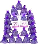 Lavender Sachets Pre-Filled for Refreshing Drawers Closets Dressers Shoe Boxes Wedding Toss Home Fragrance Fresh Scents (Pack of 22)