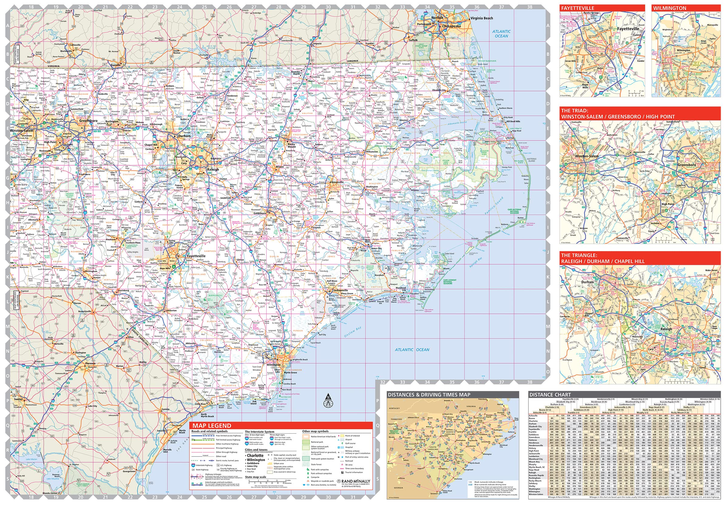 Rand McNally Easy to Read: North Carolina State Folded Map - Image 2