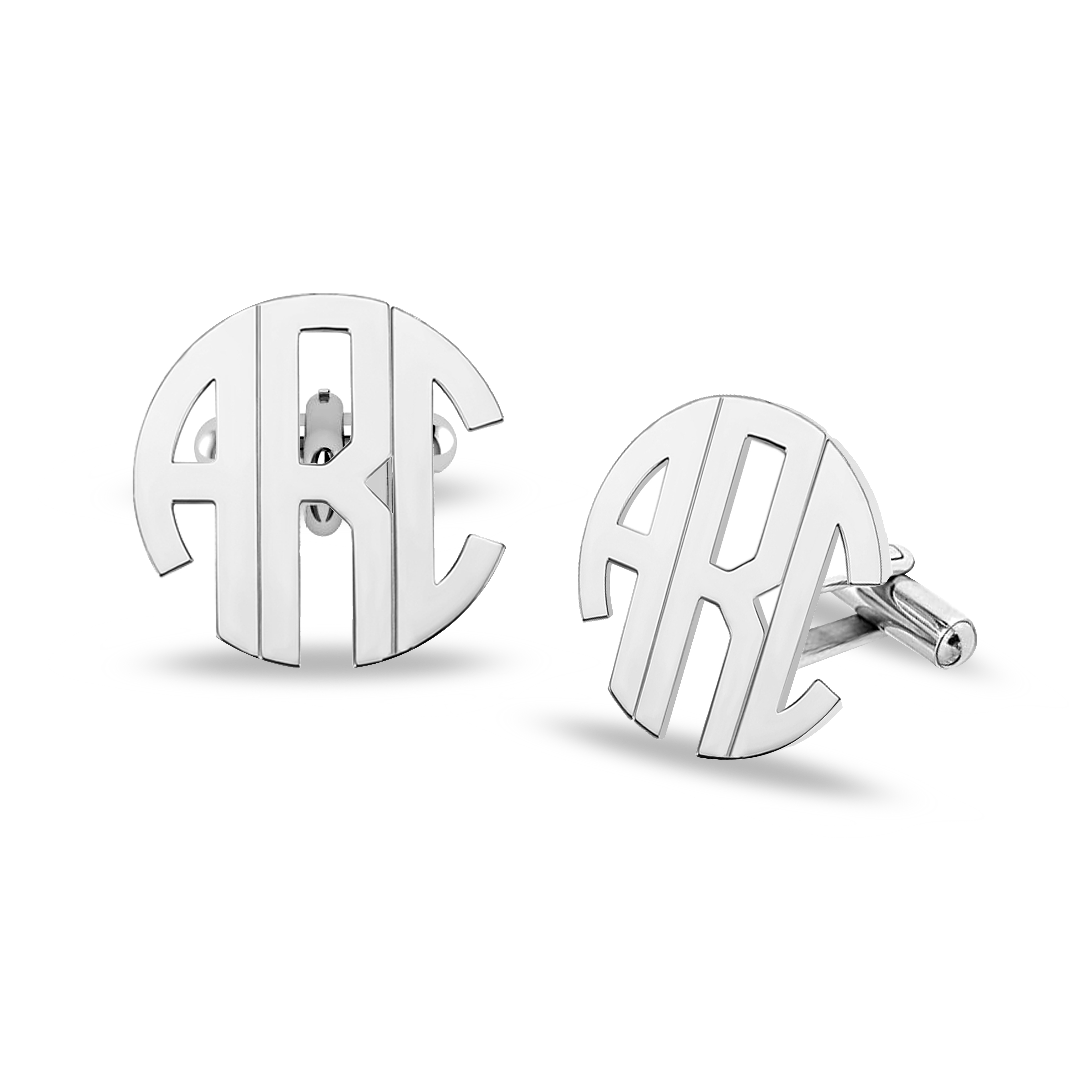 Mancuernillas inicial personalizadas para hombre miniatura 7