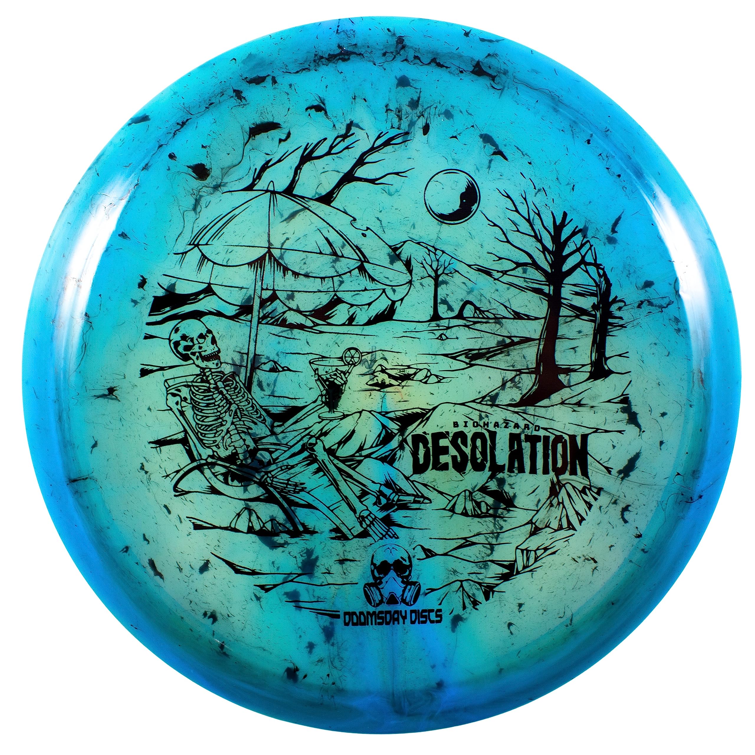 DOOMSDAY DISCS Desolation Midrange | Professional Level Disc Golf Mid in Premium Gummy Clear Plastic (173-176 Grams)