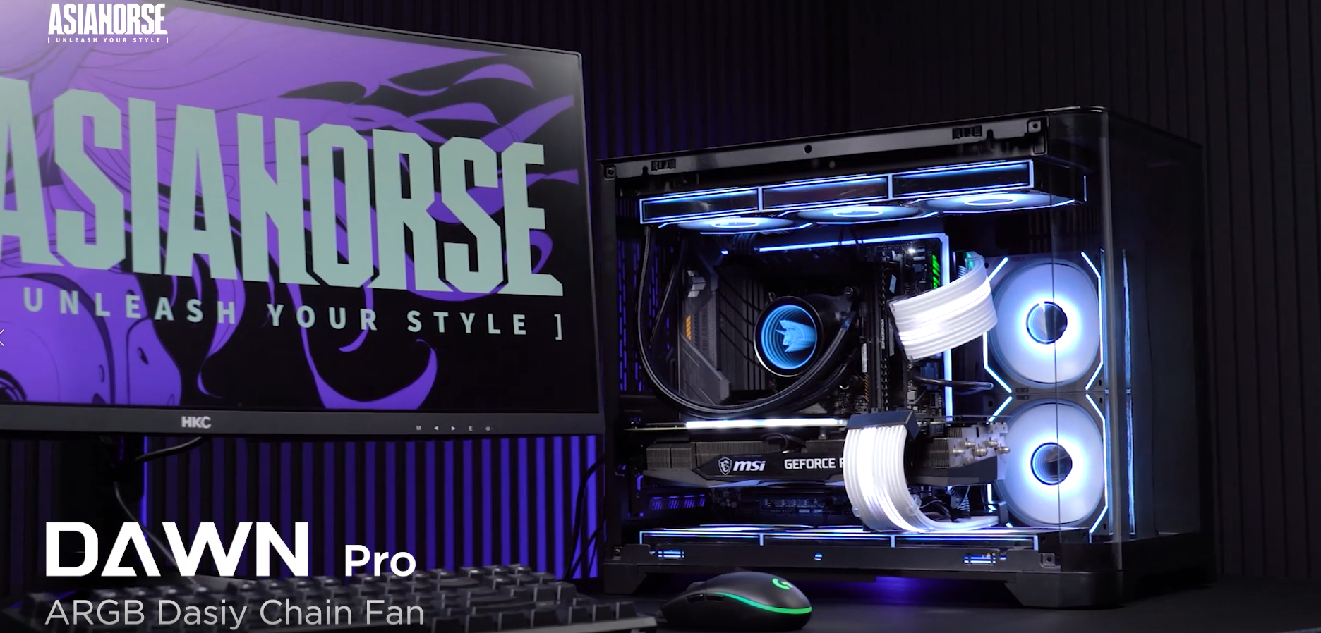 AsiaHorse Dawn Pro 120mm Case Fan, ARGB PWM 1850RPM / 68CFM