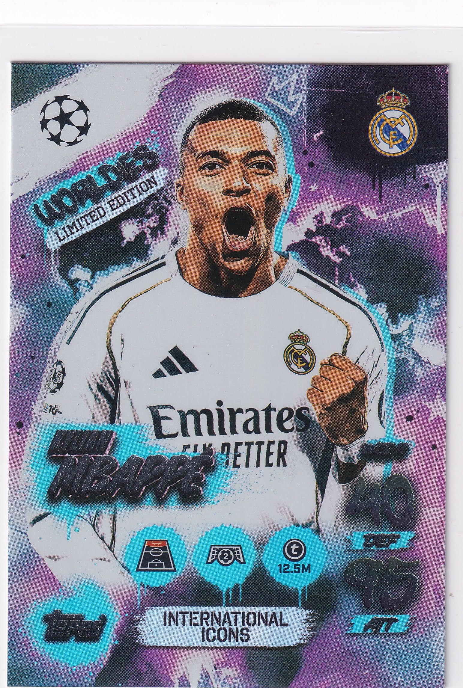 Match Attax 2025 2026 Worldies Limited Edition Trading Card(s) You Select (Kylian Mbappe WLE11 International Icons)