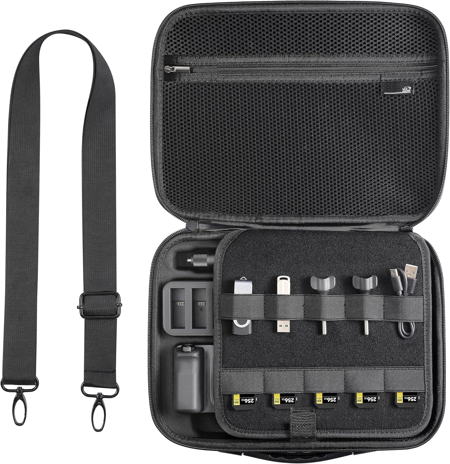 Carrying Case for Insta360 ACE Pro/Ace Pro 2 Xplorer Grip Pro Kit Print Accessories Storage Travel Bag for Insta 360 2 in 1Multi Mount/114cm Selfie Stick