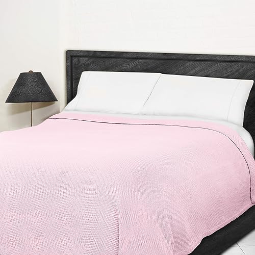 Miniatura 4 de Cotton Craft - Cobija térmica de sarga de punto espiga (100% algodón súper suave de alta calidad), Algodón, gemelo