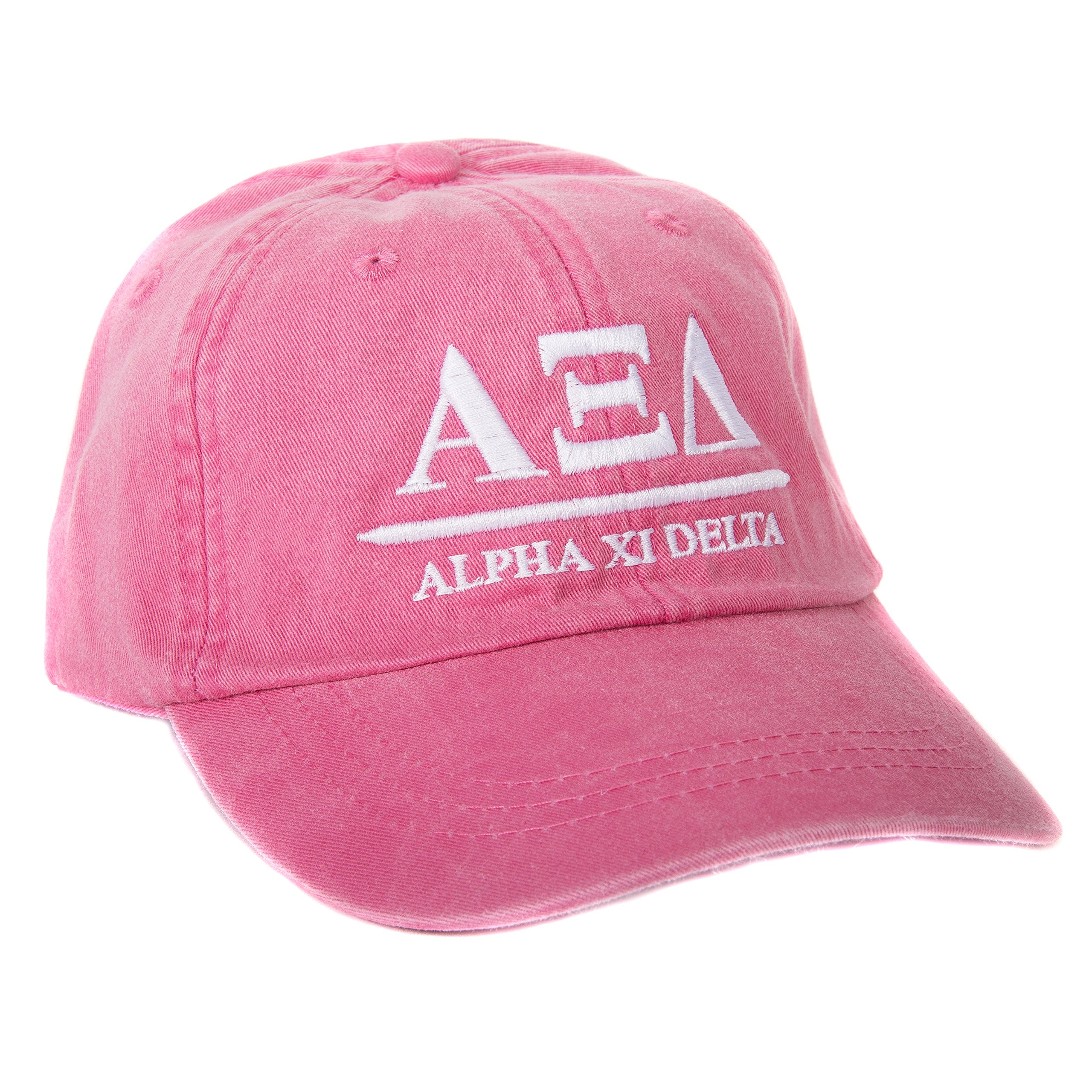 Desert CactusAlpha Xi Delta Sorority Baseball Hat – Adjustable A-Zee-D Embroidered Cap with Greek and Printed Font (B)