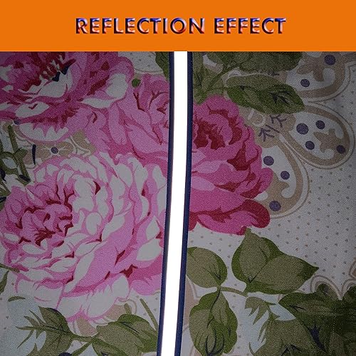 Miniatura 8 de LLPT Cinta reflectante para coser, alta visibilidad, de 1 pulgada x 50 pies, nailon plateado florescente de seguridad para advertencia, adorno de