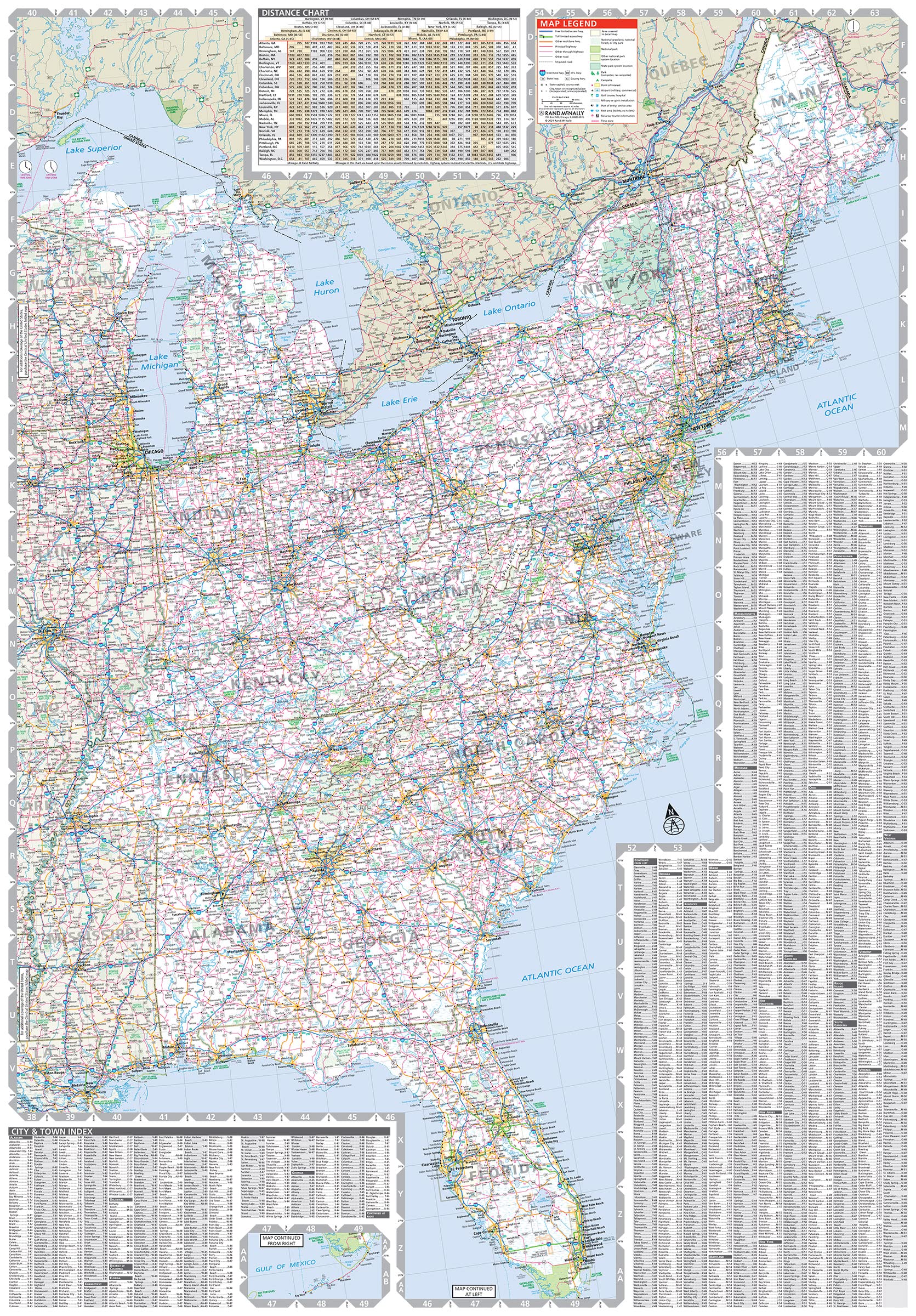 Rand McNally Folded Map: Eastern United States - Image 2