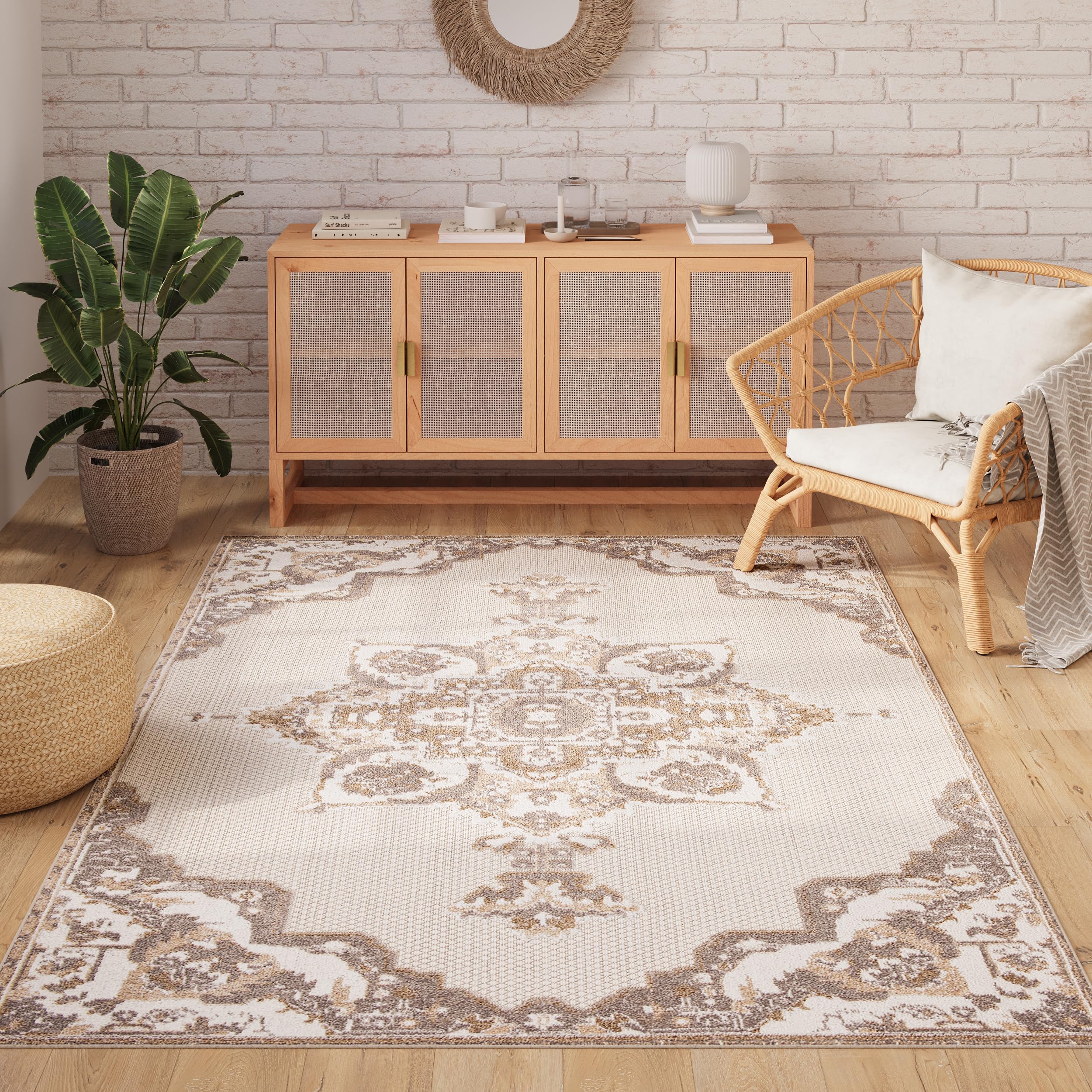 Binnen- en buitentapijt, weerbestendig, Berberi design tapijt voor