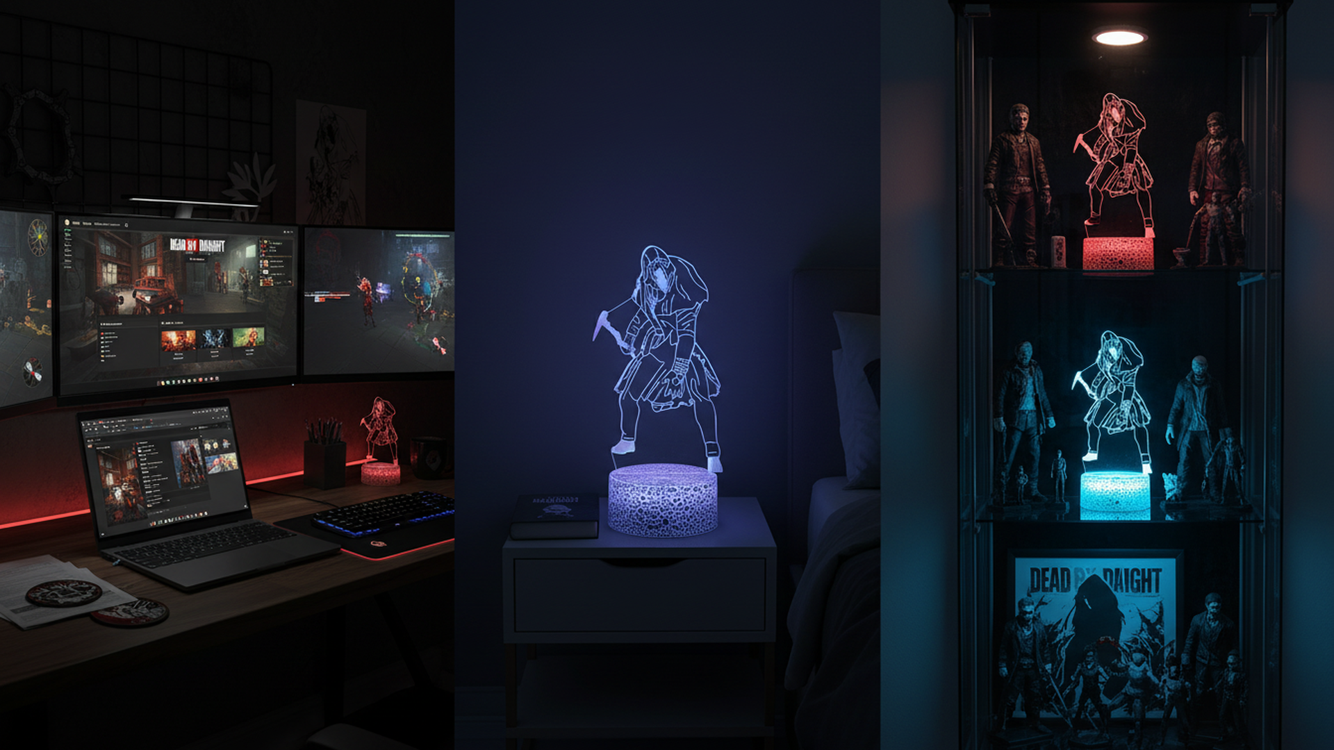 Mzcyfuy 3D Night Light, Killer Role, 16 Color Changing Cartoon USB
