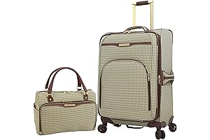 London Fog® Chelsea Oxford III 2 Piece Set (Cabin Bag and 25" Spinner), Olive