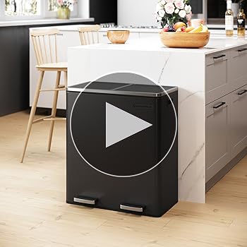 SONGMICS ゴミ箱 蓋付き LTB60BK SONGMICS ゴミ箱 ペダル式 ダストボックス ポリ袋付き 蓋付き