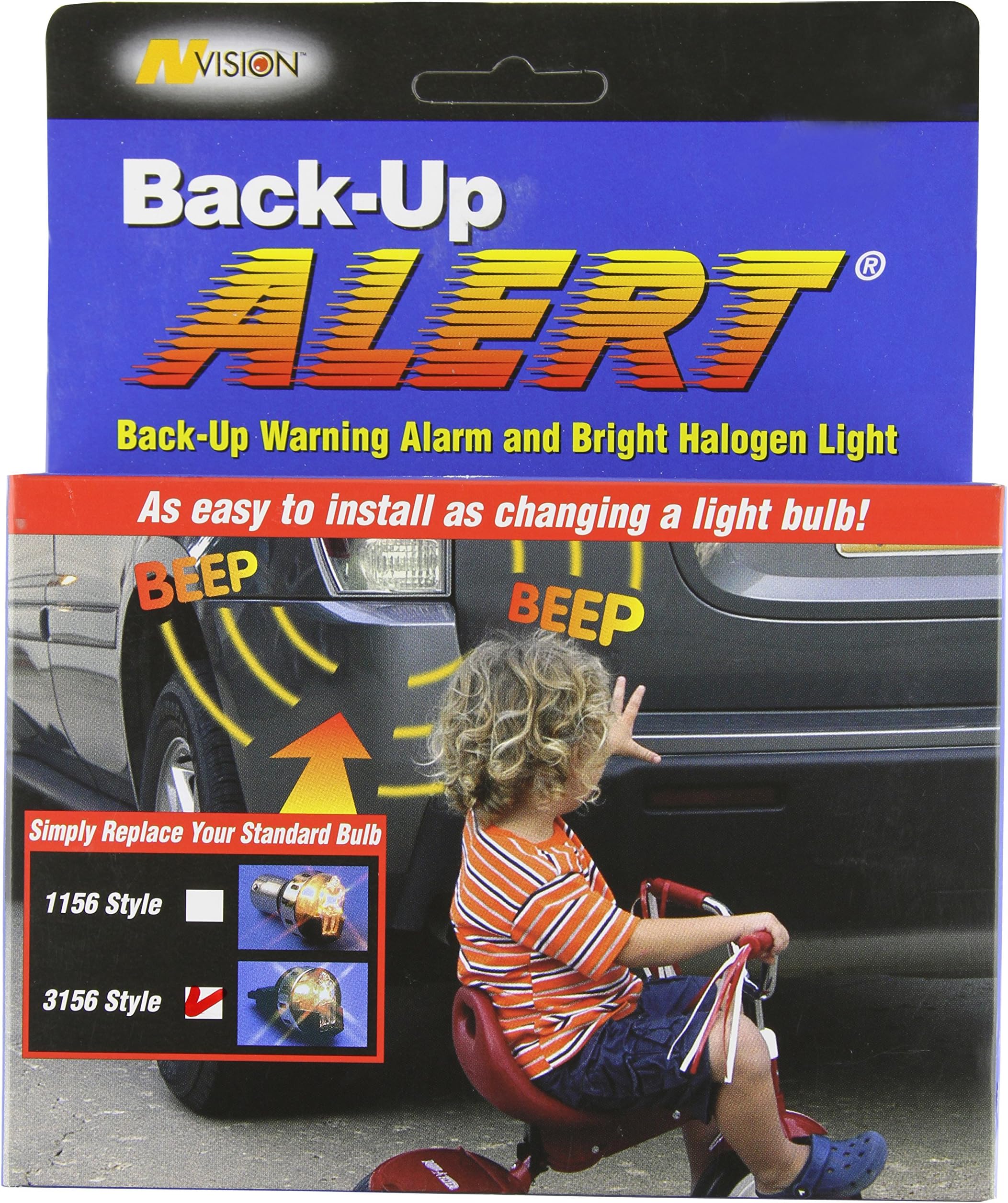 nVision Hopkins 20101VA-CL-EN Back-Up Alert with Audible Back-Up Warning 3156 Style Light Bulb