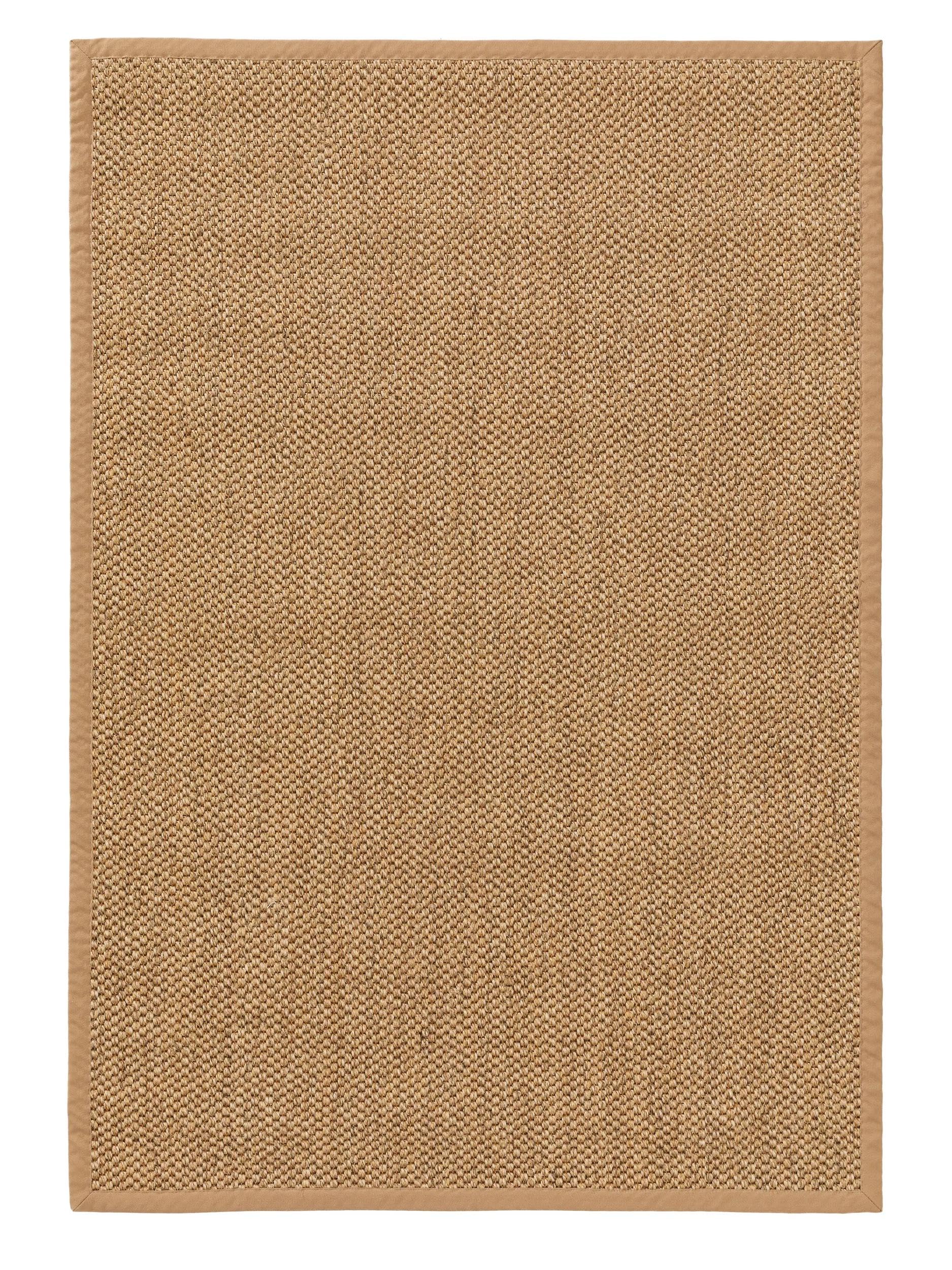 benuta Alfombra de sisal Pure Greta – 100% sisal – Rectangular & en estilo: cenefa, liso, Natural Living, Scandi Living – Fácil de limpiar para salón, dormitorio, crema, 200 x 300 cm