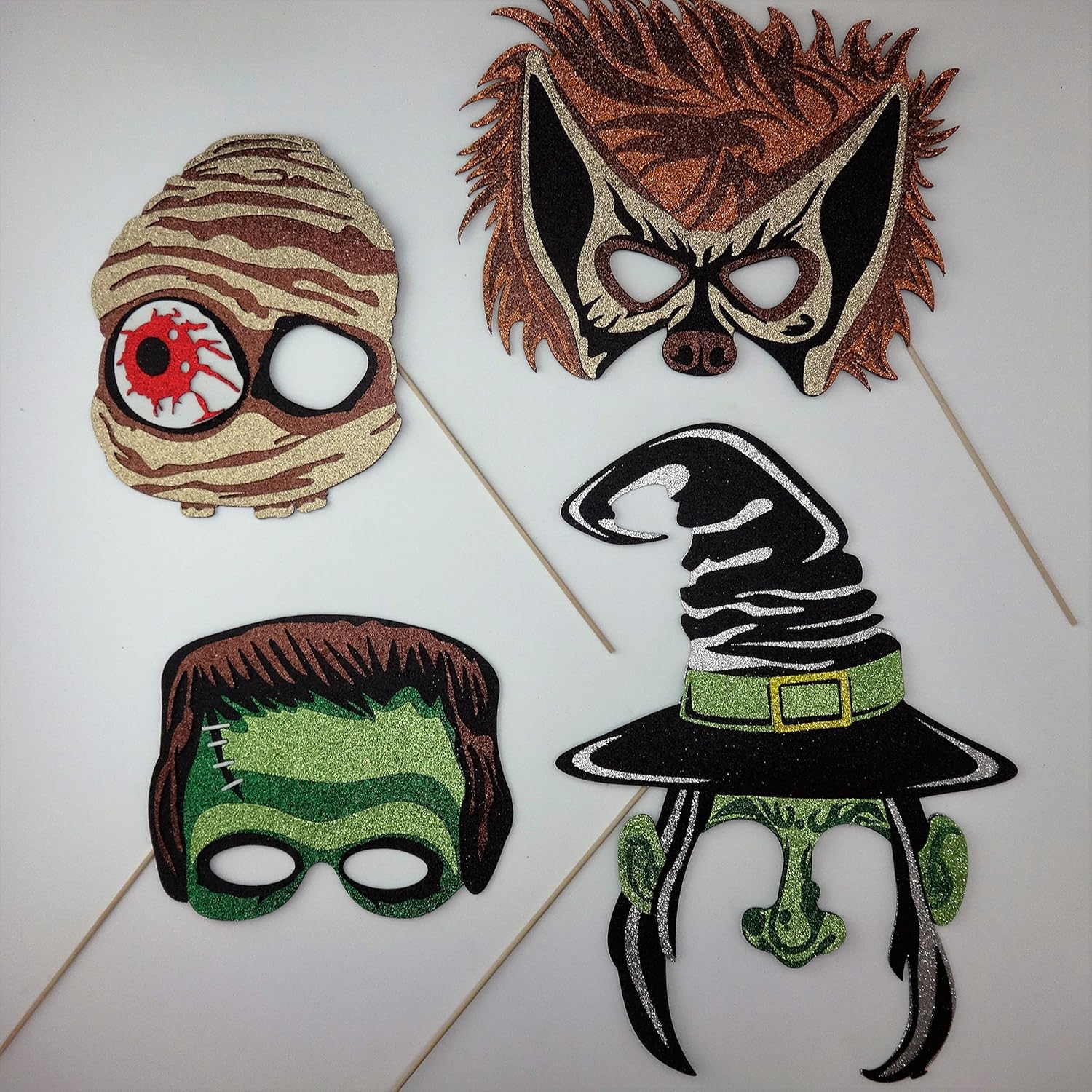 Halloween Photo Booth Party Props Mustache on a Stick Booooo Designer Photo Booth