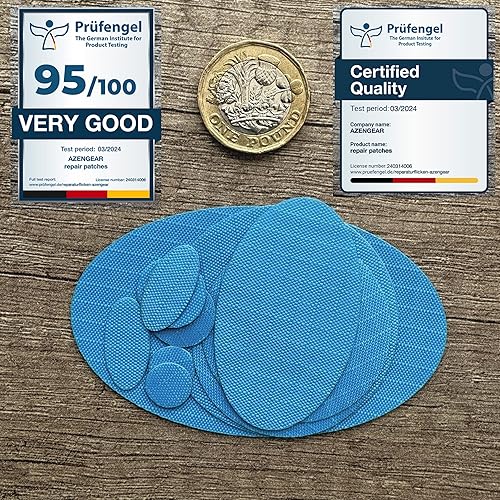 Vista 166 de aZengear Parches de reparación, impermeables, autoadhesivos, resistentes al desgarro al frío y al calor, de nailon y poliéster, para reparar Negro