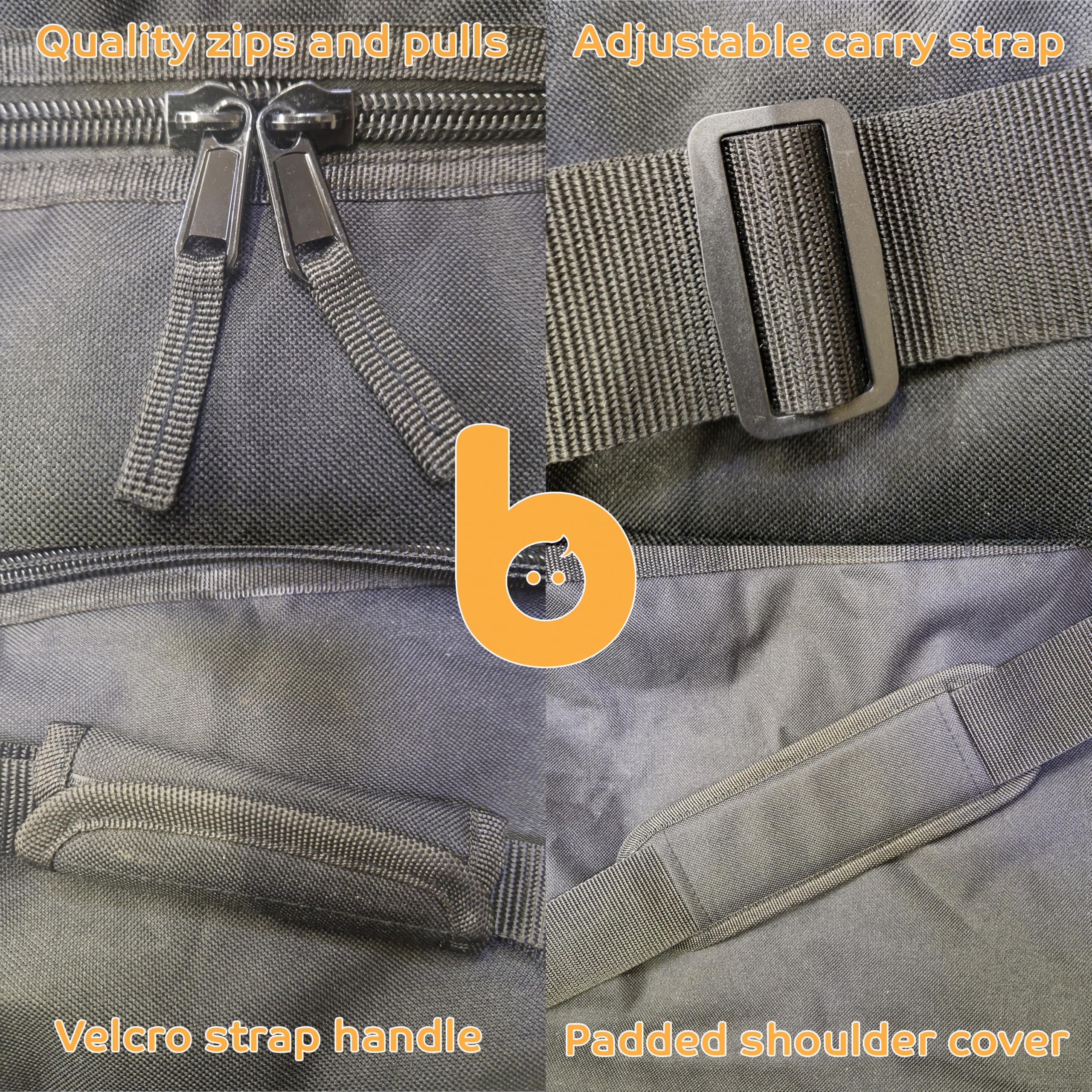 BundleBean Borsa protettiva per sedia a rotelle e custodia per sedia a rotelle, protettiva, imbottita, resistente, con serratura (dimensioni 05 80 x 90 x 40 cm)