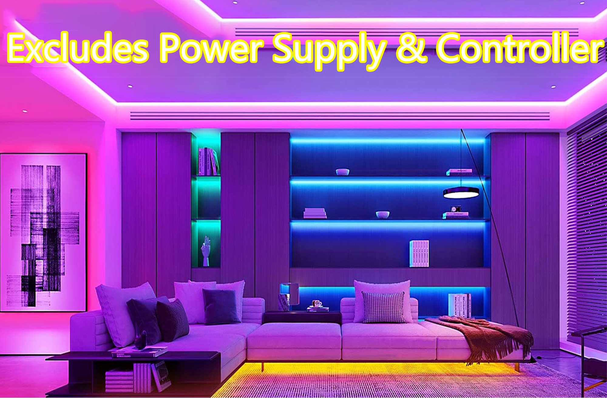 Image of 16.4FT WS2812B 5V LED Strip Lights 150 Individual Addressable RGB IC 5050SMD LEDs - Flexible White PCB IP30-30LEDs /m MagicRGB Dream Color for DIY Chasing Color Project (No Power Supply & Controller)
