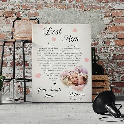 Miniatura 10 de Póster personalizado impreso con texto en inglés Our Song, marco de aniversario, marco, esposa, decoración de pared, baile de boda, lienzo, canción