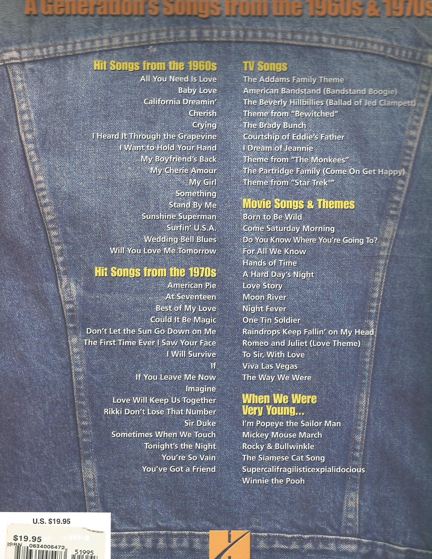 The Baby Boomer's Songbook: 65 Hit Songs!