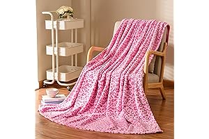 Excervent Pink Leopard Print Blanket