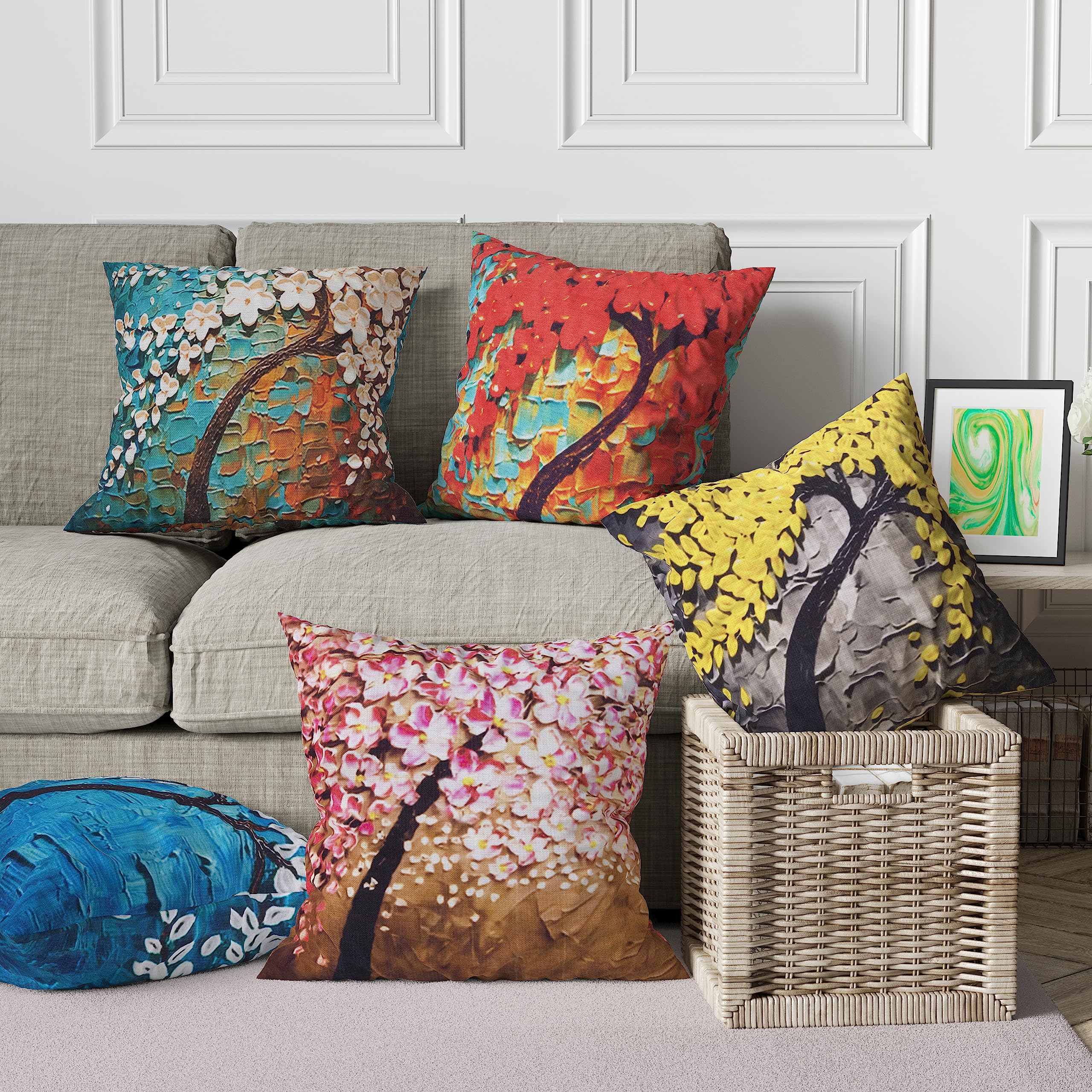 Crosmo International Set of 5 Abstract Decorative Pillow Cushion Covers - (Multicolor, 16 Inch x 16 Inch) (B0CDBM1L8J) Amazon Price History, Amazon Price Tracker