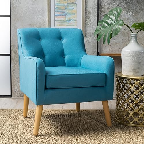 Miniatura 8 de Christopher Knight Home - Sillón de tela Felicity, diseño de mediados de siglo, color carbón Carbón vegetal,verde azulado,Wasabi