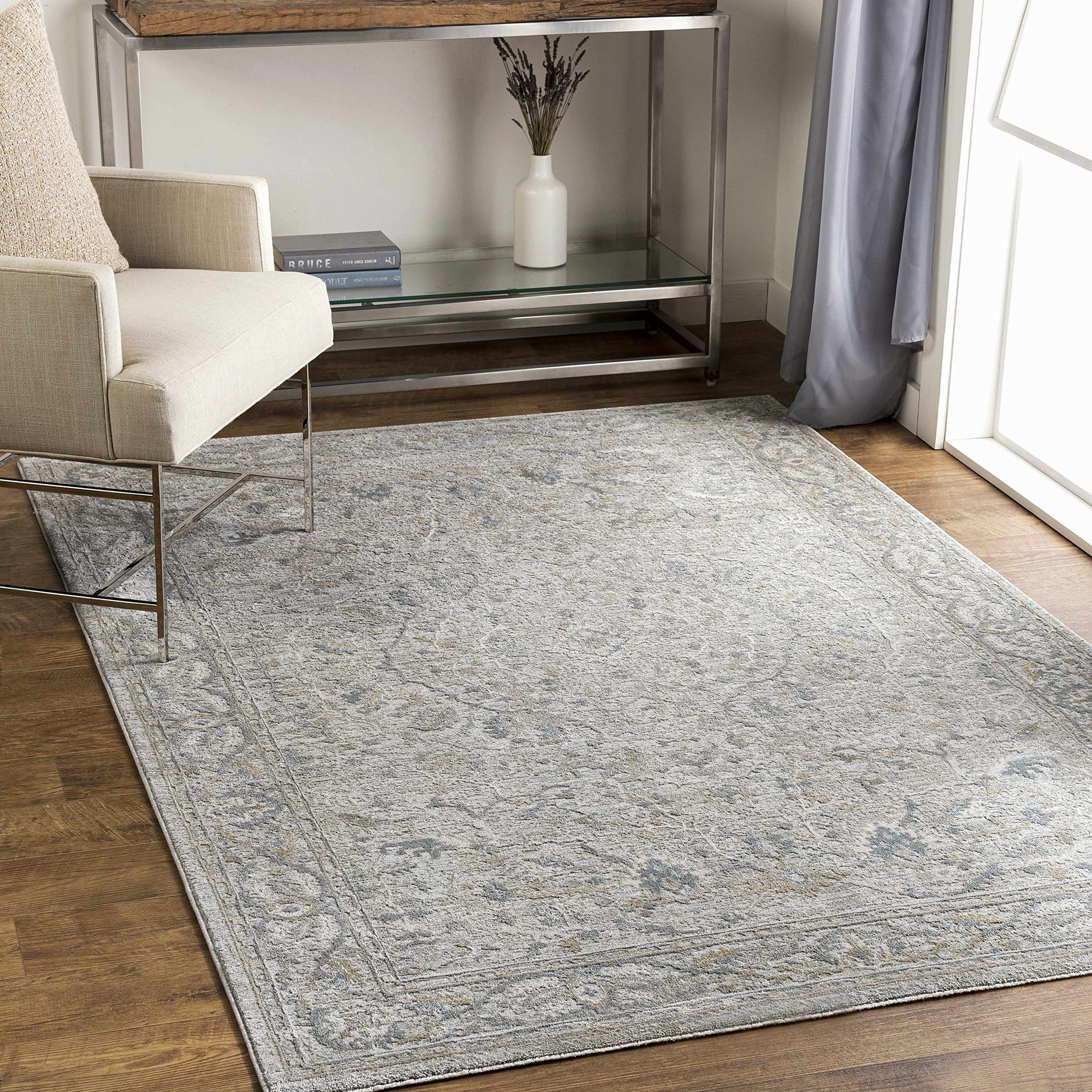 Hauteloom Claridge Living Room, Bedroom Area Rug - Traditional - LightBeige, Taupe, DustySage - 2'7" x 3'11"