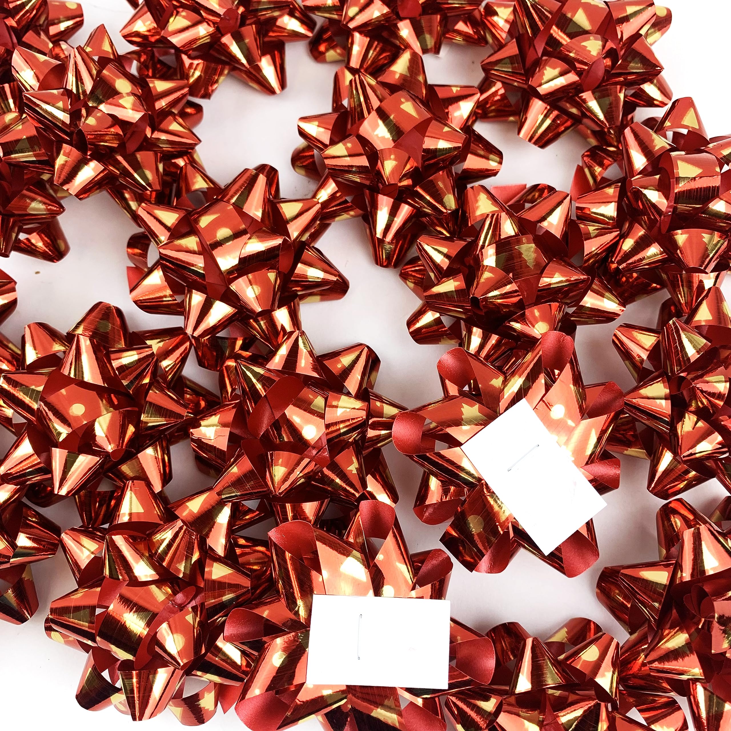 Heyiwell Geschenkschleifen in Rotgold, 20 Stück, selbstklebende Geschenkschleifen für Urlaub, Hochzeiten, Geburtstage, Party-Dekoration, 5,5 cm