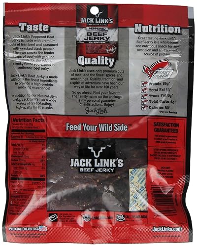 Miniatura 6 de Jack Link's Carne seca de res, paquete de 100 calorías, original, bolsas de 1.25 onzas (paquete de 12)