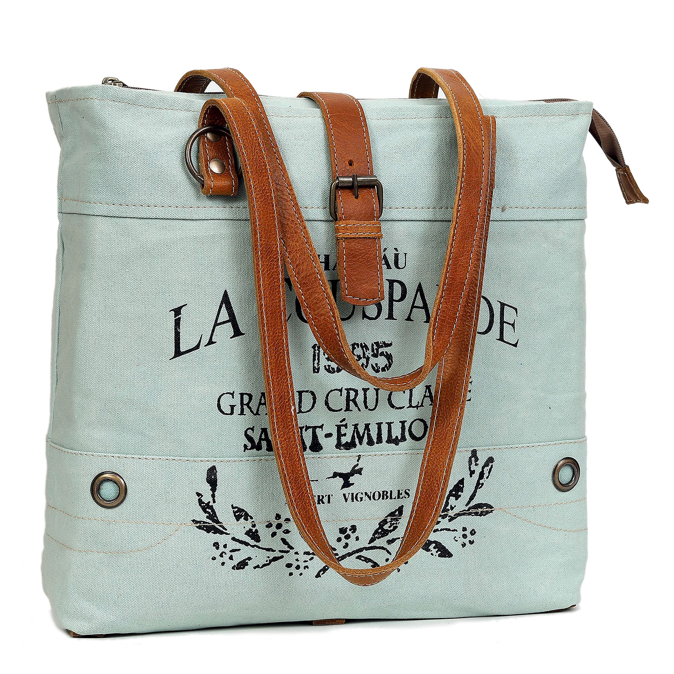CREATIVE LEATHER ARTCLA La Couspaude Upcycled Canvas Tote Bag