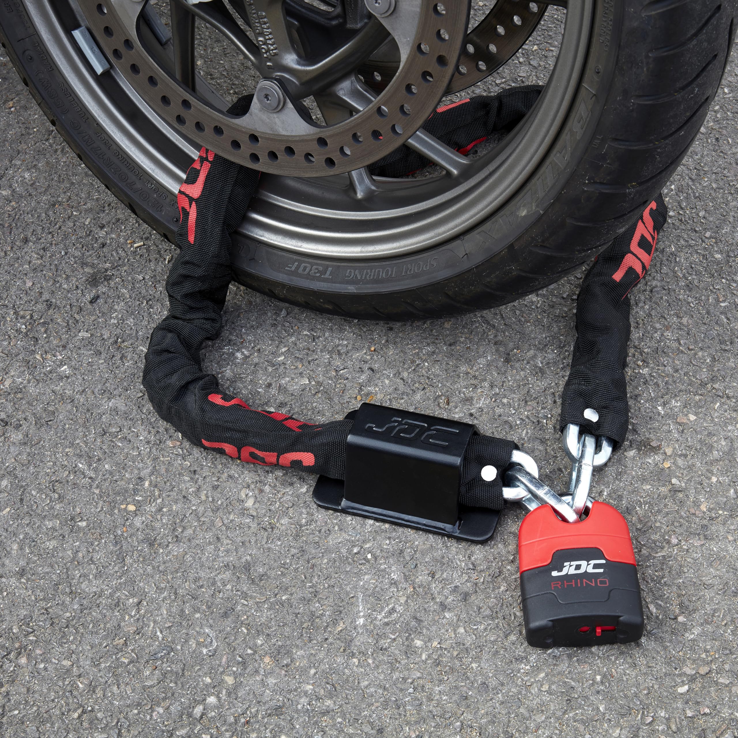 JDC Dispositivo Di Ancoraggio Moto In Acciaio Temprato - Sphere - Nero