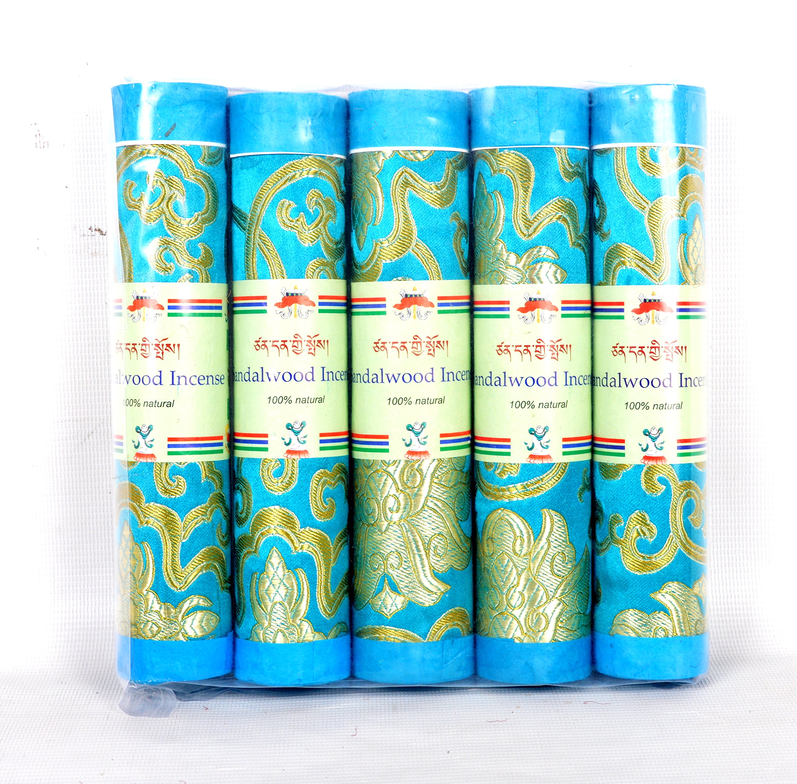 Bhutanese Aromatic Incense Tibetan Meditation Joss Incense Sticks- Pack of 5 Sandalwood Incense (FH-INS-1032SAND)