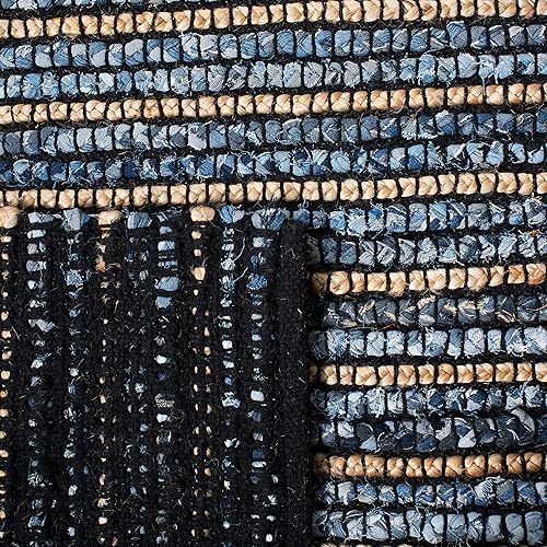 Miniatura 7 de SAFAVIEH Cape Cod Collection CAP363A - Alfombra cuadrada de 10 pies, hecha a mano, de tejido plano, de yute y algodón, para sala de estar, comedor y