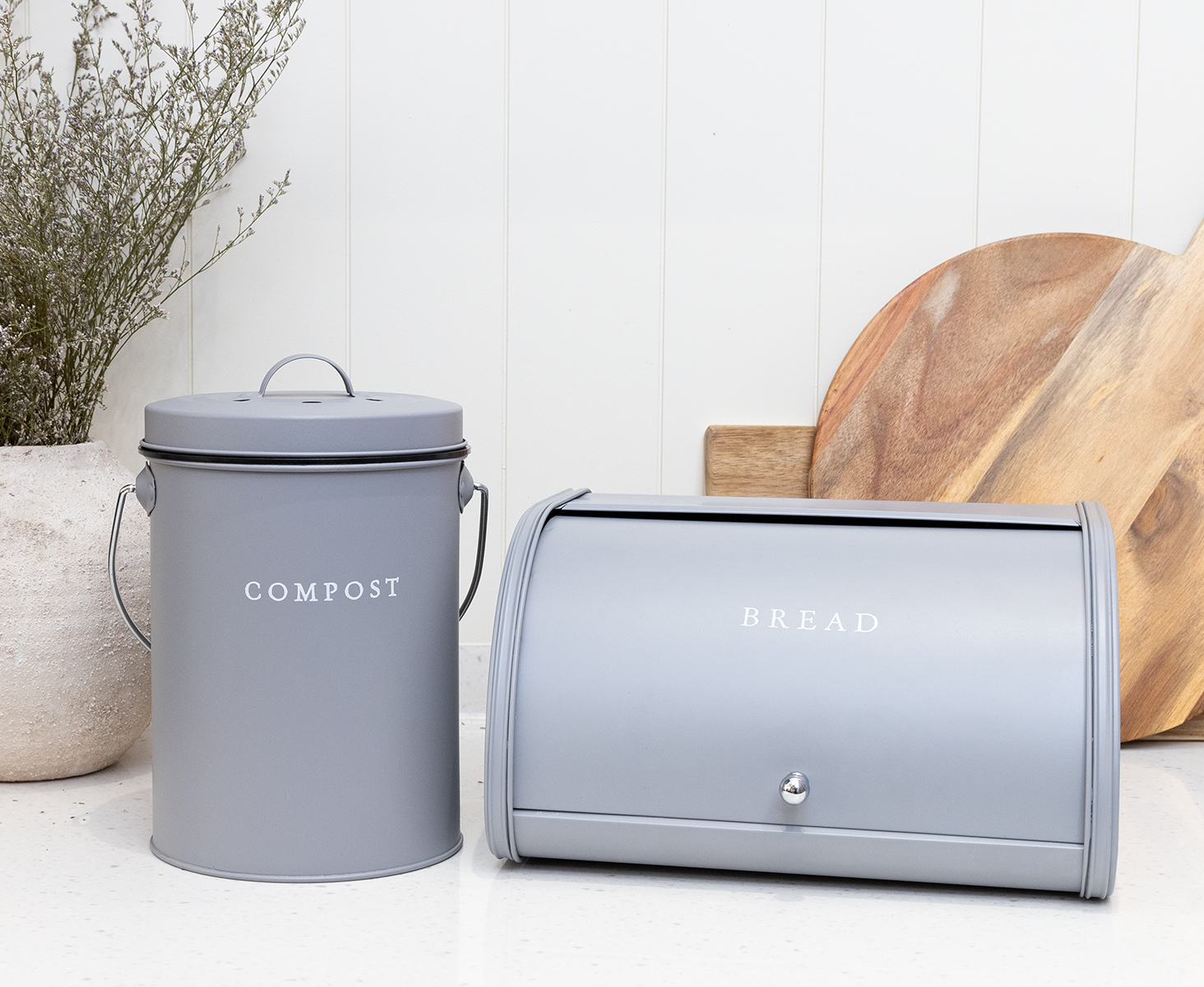 Amazon.com: Modern Metal White Bread Box for Kitchen