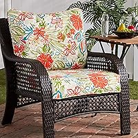 Vista 75 de Greendale Home Fashions 2-Piece Outdoor Deep Seat Cushion Set, Steel Blue Stripe