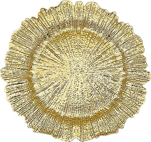 Henilosson Platos de carga azules metálicos de 13 pulgadas, paquete de 6 cargadores redondos de cena, cargadores de platos para platos de cena, Henilosson Platos de carga azules metálicos de 13 pulgadas, paquete de 6 cargadores redondos de cena, cargadores de platos para platos de cena,