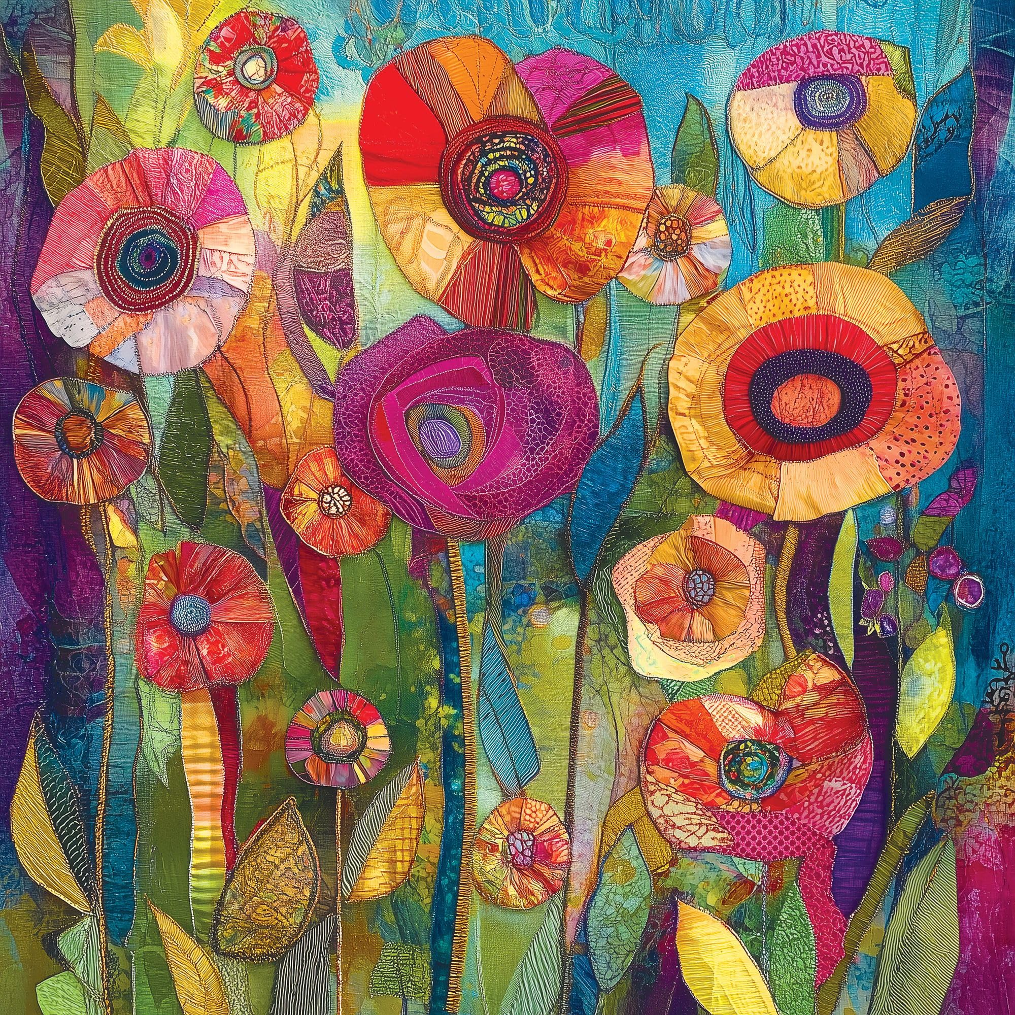 Patchwork Petals 500 Piece Jigsaw Puzzle for Adults