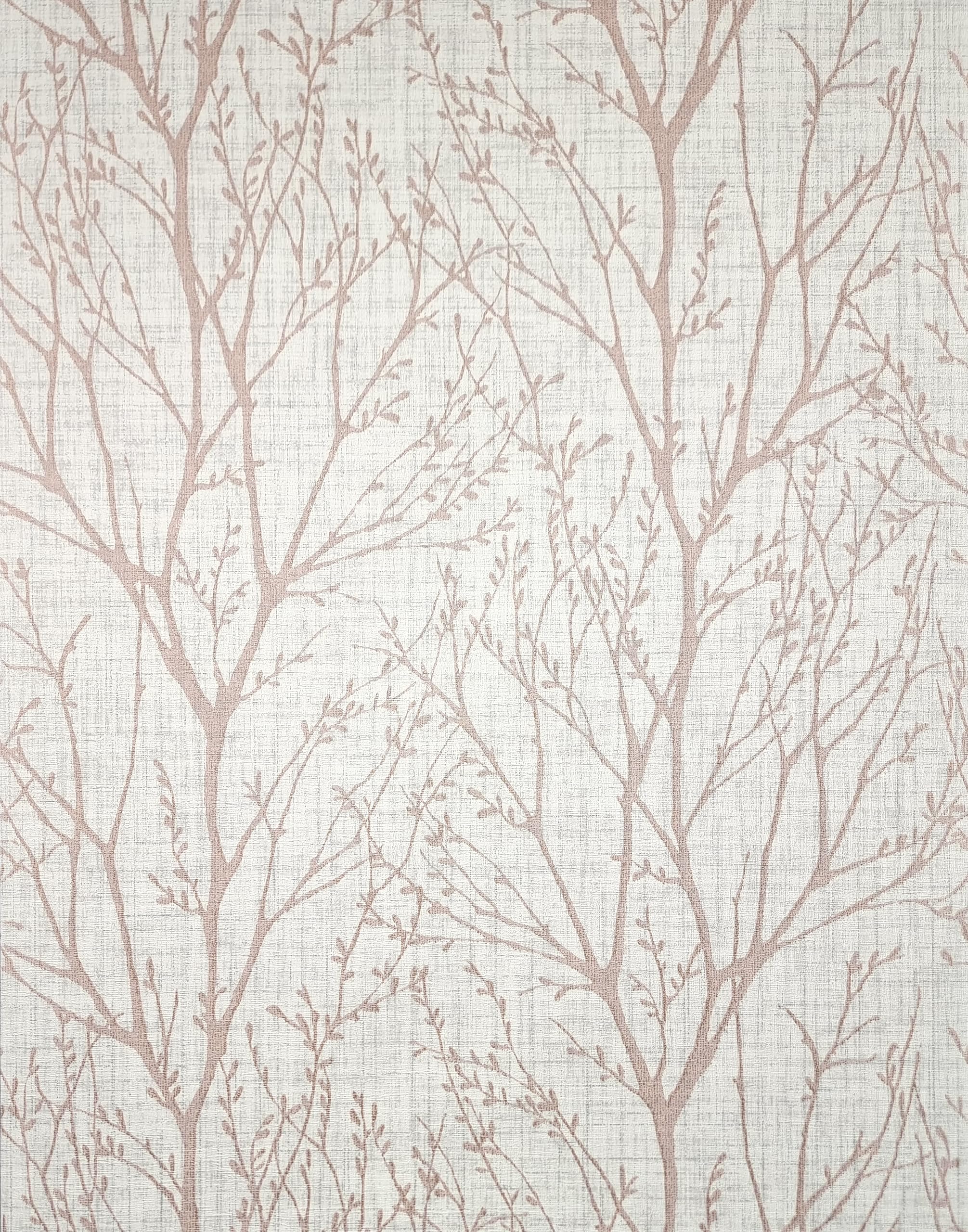 Crown Blush M1874 Lynford Trees Mid Weight Vinyl Wallpaper,