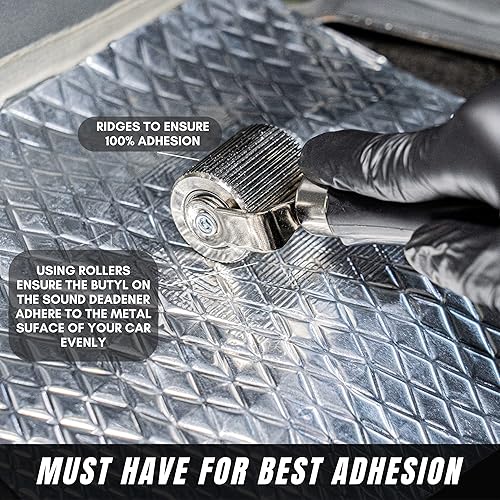 Miniatura 6 de SunplusTrade Rodillo de amortiguación de sonido para automóvil, herramienta de instalación de metal, 3 piezas para rodillo de ruido automático,